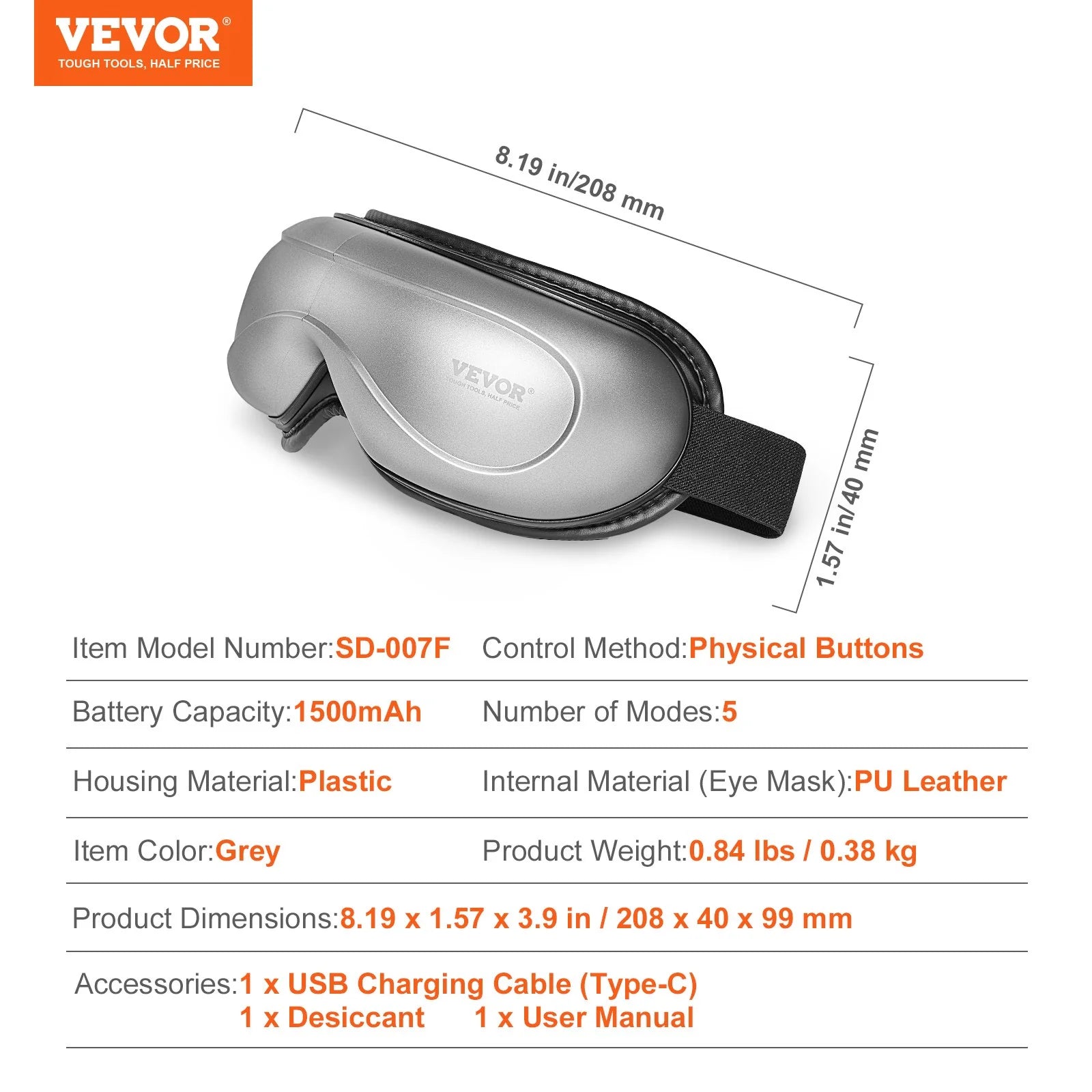 Revitalize Your Eyes with the VEVOR Heated Eye Massager - 5 Modes, Bluetooth Music & 180° Foldable Design