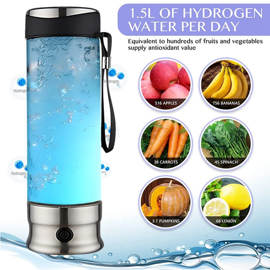 Advanced ORP Hydrogen Bottle - Electric Water Filter and Ionizer for Healthier, Hydrogen-Rich Drinking Water