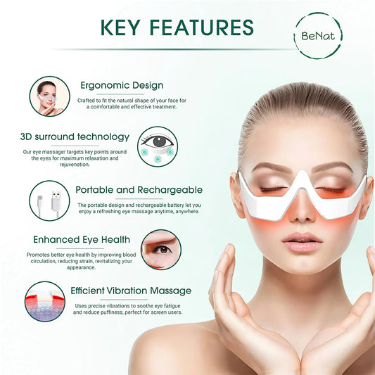  Under-Eye Red Light Therapy Massager – Rejuvenate, Relax, and Refresh Your Skin!